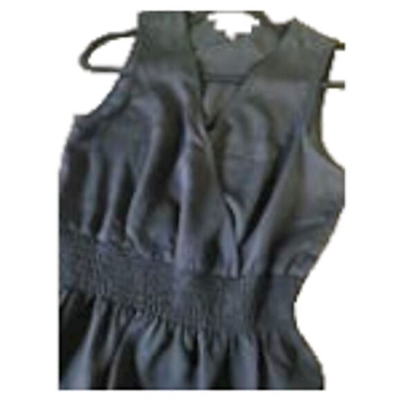 Women's size small v-neck sleeveless blouse top blue Chelsea 28 cinch waist - Picture 2 of 13